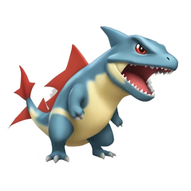 Sharpedo-Charmeleon-Gible-Larvitar-Fakémon Full Body sticker
