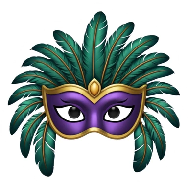feather mask sticker