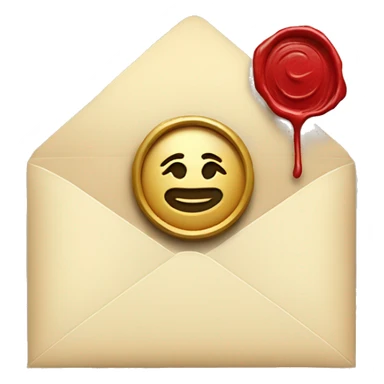 an beautiful envelope with a vintage luxury wax seal sticker