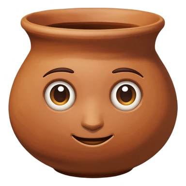 realistic clay pottery sticker