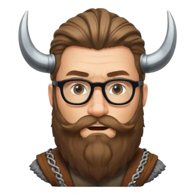 Glasses-Wearing wild viking büdt sticker