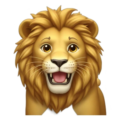 Lion qui mange un dauphin sticker