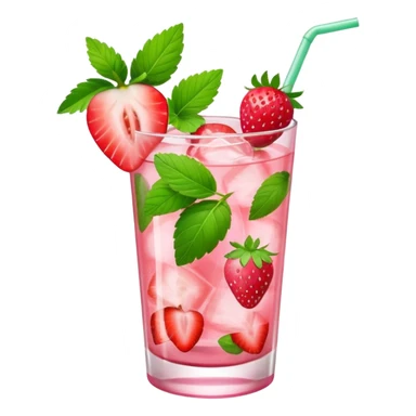 Mojito strawberry sticker