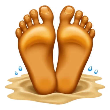 two feet on beach sand sticker