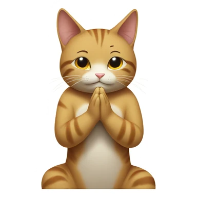Thankful cat praying sticker
