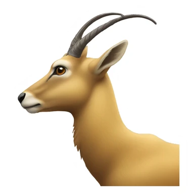 chamois looking behind the white wall sticker