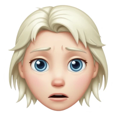 Frozen icy distraught face iOs emoji sticker