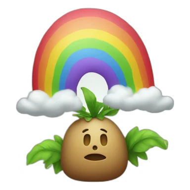 pothead on a rainbow sticker