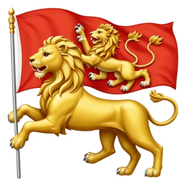 Rampant lion Scotland flag sticker