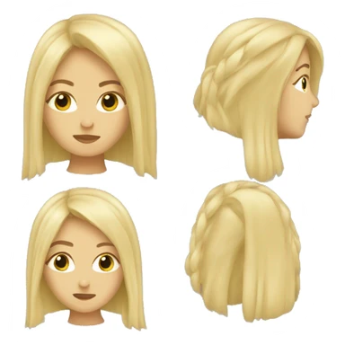 Long blonde hair ninja girl sticker