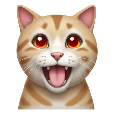 Cat drooling with heart eyes sticker