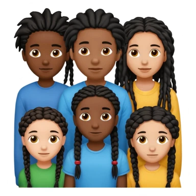 5 black siblings 2 that’s a boy and 3 that’s a girl. Both of the boys has dreads one of the boys is 6. One girl is 6 the other girls has braids and one is 18 and the other one is 23. The other boy is 22 But they all are dark skinned they have black hair sticker