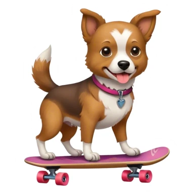 Dog riding a skateboard  sticker