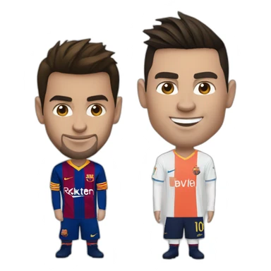Leo Messi and cristiano Ronaldo  sticker