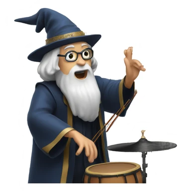 wizard conducting orchestra  sticker