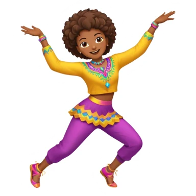 create a person emoji of Barcavibe is the superpower name Brings energy, momentum, and structure more fun and dancing more coloful sticker