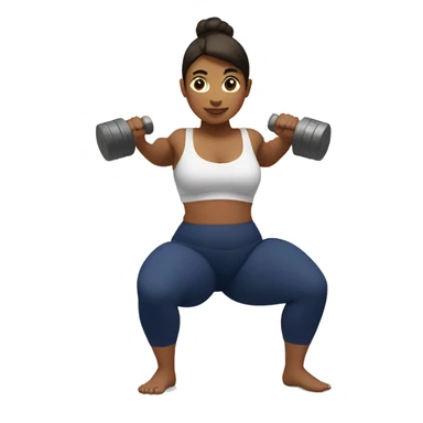 woman doing sumo squat with dumbbell sticker