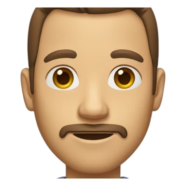 Man with short brown hair receding hairline short beard sticker