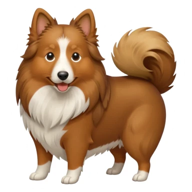 Shetland sheepdog pooping sticker
