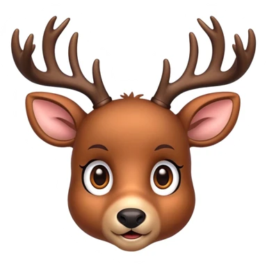 cute deer with antlers sticker