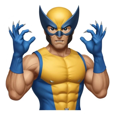 wolverine marvel superhero full mask upper body shot sticker