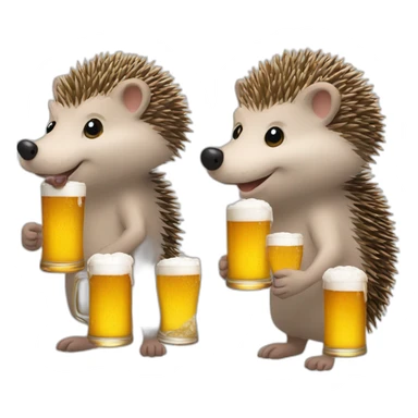 hedgehog drink beer spending bitcoin sticker
