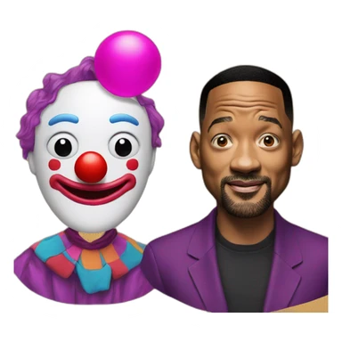 Will smith with clown mask sticker
