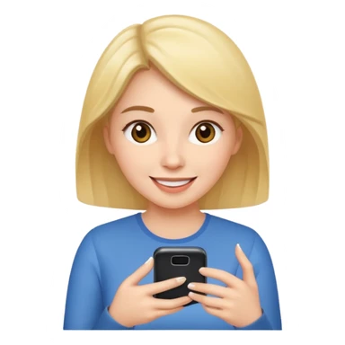 frau ist glücklich am Smartphone sticker