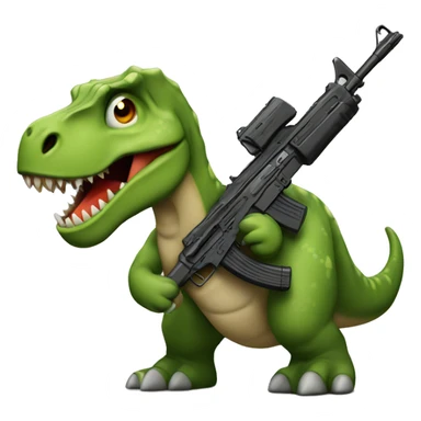 Dinosaur with a AK47 sticker