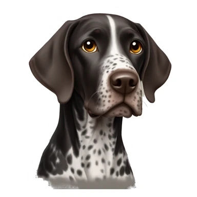 Black German shorthair pointer sticker