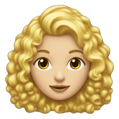 Une jeune fille aux cheveux bouclés blond vénitien sticker