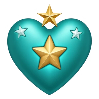 Teal heart with a star and 'you rock'  sticker
