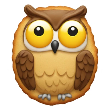 one Cookie in the shape of an owl sticker