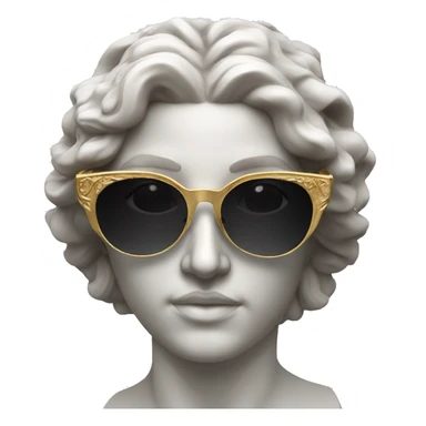 greek goddess sculpture sunglasses sticker