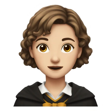 short brown haired girl around 16 at hogwarts sticker