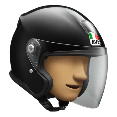 black AGV bike helmet sticker