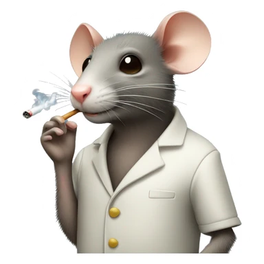 rat smoking a cigarette  sticker