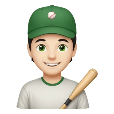 older-teenage-boy-dark-hair-green-eyes-tshirt-smiling-with-teeth-showing-baseball-hat-on-sideways sticker