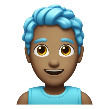 sentient blue open number four with light blue limbs sticker