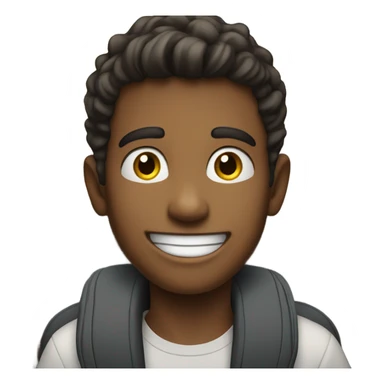 smiling boy in car interior sticker