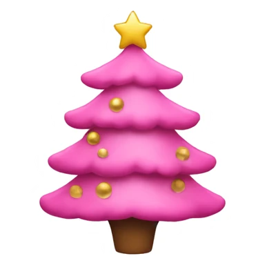 pink xmas tree sticker