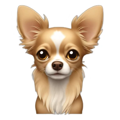 chihuahua longhair brown beige  sticker