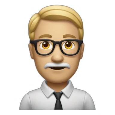 Un mec chauve à lunettes avec un pistolet sticker