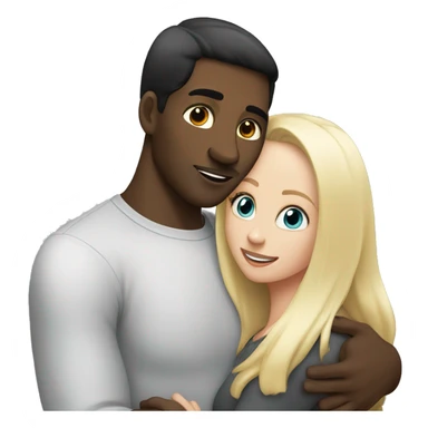 A black-haired men hugs white blonde women sticker