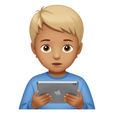 Tabletle oynayan çocuk sticker