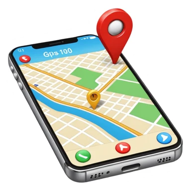 GPS map on iPhone sticker