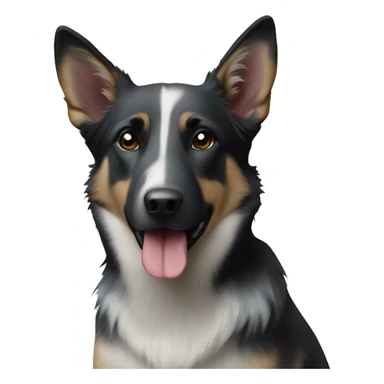Black and white German Shepard and blue heeler mix sticker