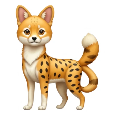 Cheetah-serval-shiba-inu-hybrid, full body sticker
