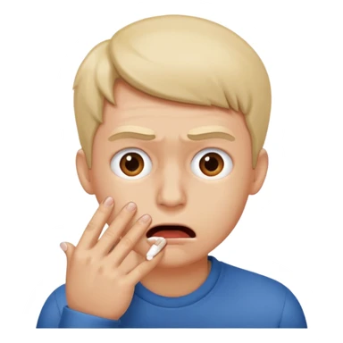 emoji mordiendose la uña sticker