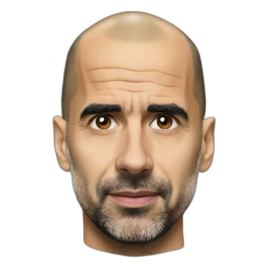 pep guardiola head with neck sticker